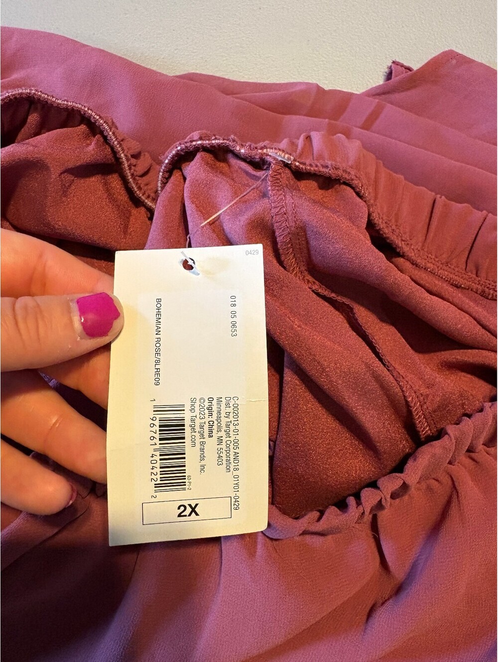 a new day 2X Mauve Ruffled Midi Skirt - Picture 6 of 9